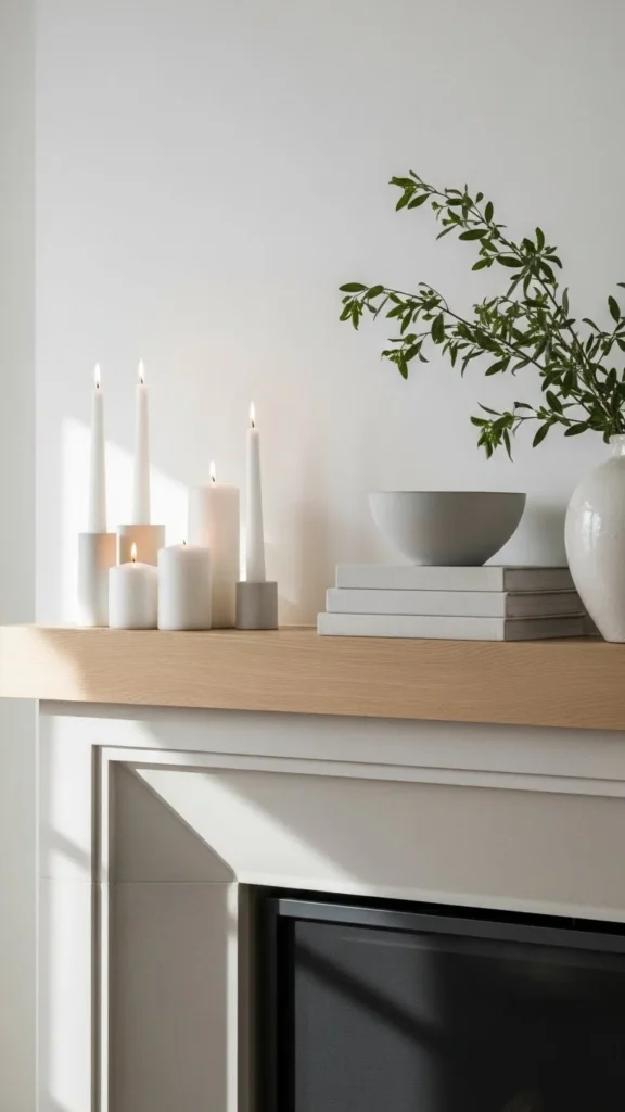 Minimalist Scandinavian Mantel
