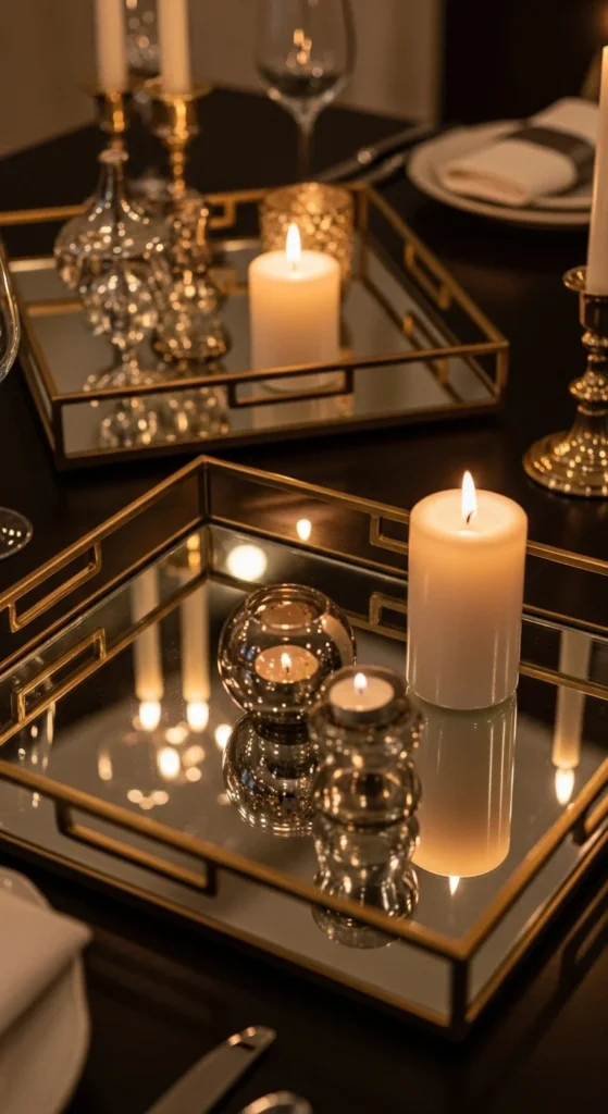 Mirrored Centerpiece Accents