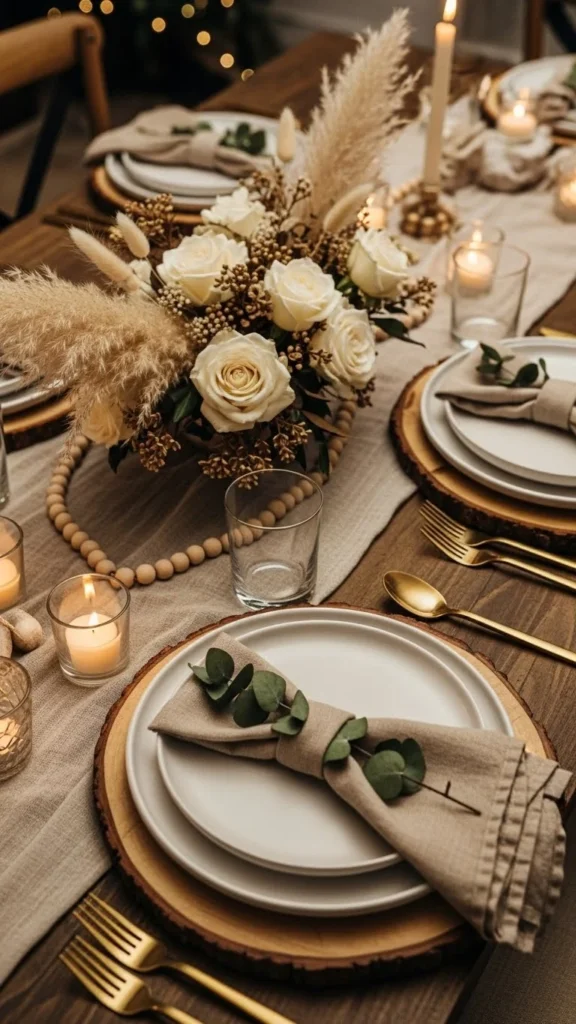 Neutral-Toned Table Setting