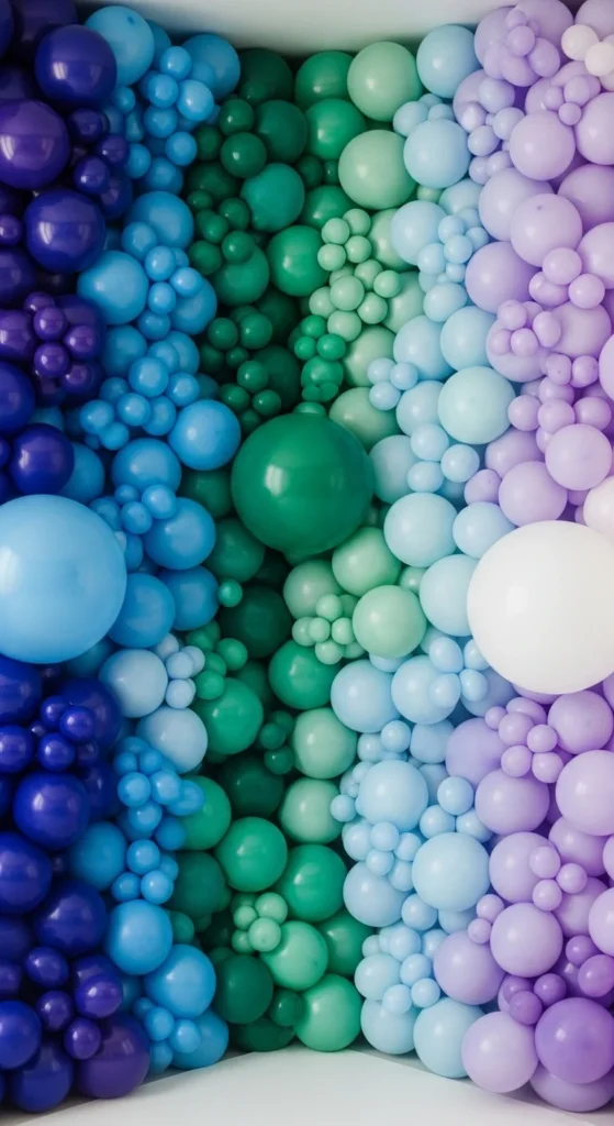 Ombre Balloon Wall Corner