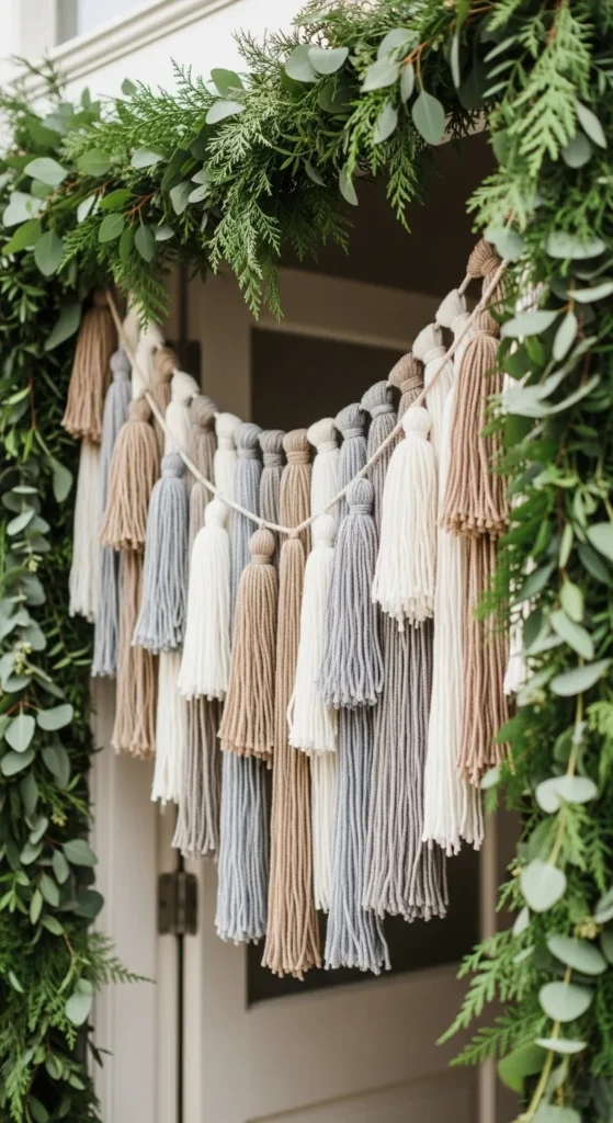 Over-the-Door Tassel and Greenery Garland