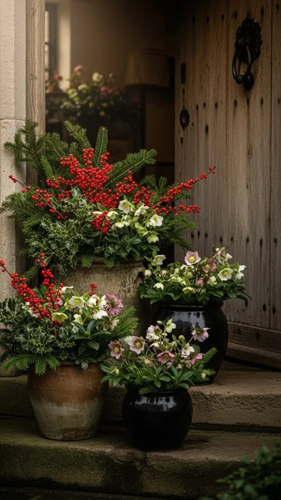 Potted Winter Florals