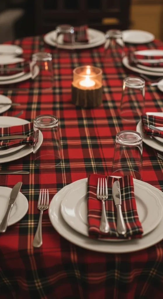 Red Plaid and Cozy Textures