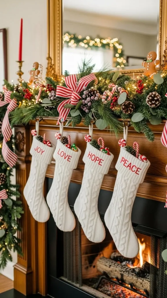 Red and White Classic Christmas Mante