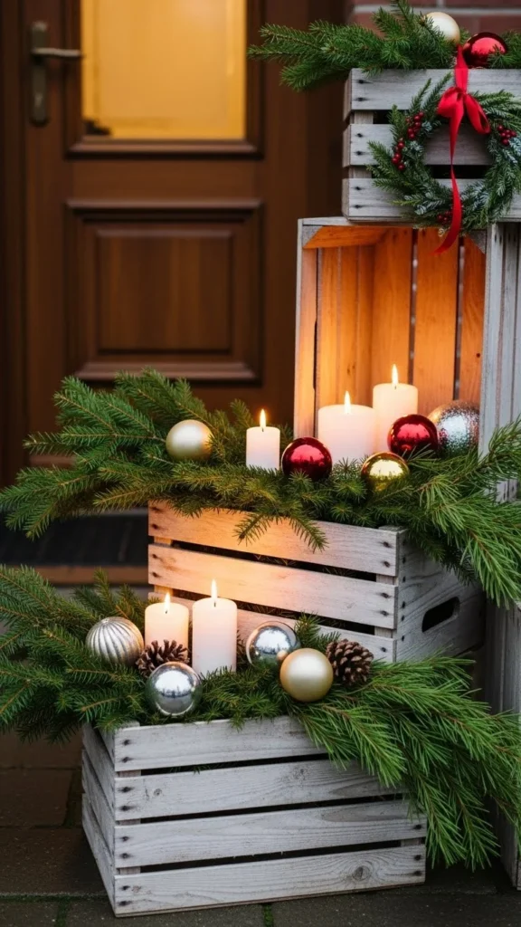 Rustic Wooden Crates with Décor