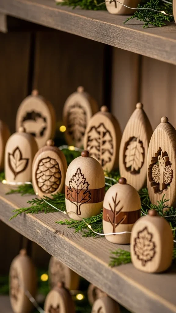 Rustic Wooden Ornament Collection