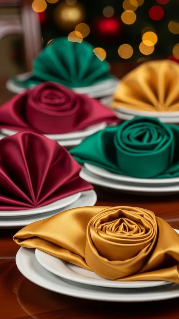 Satin Napkin Folds