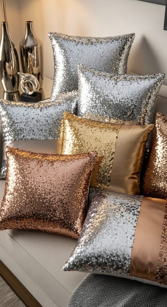 Sequined Throw Pillows