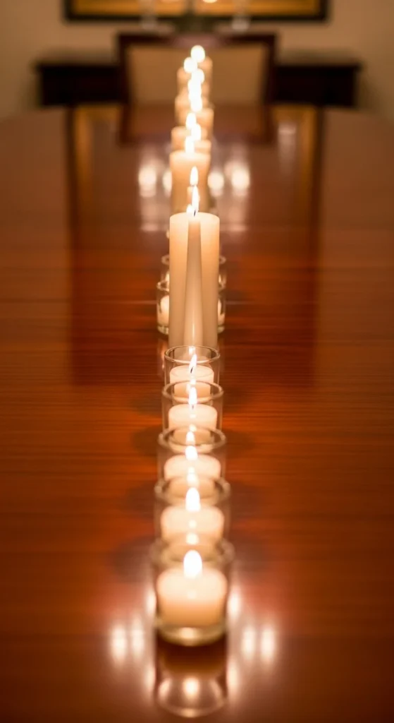 Soft Candlelight Rows