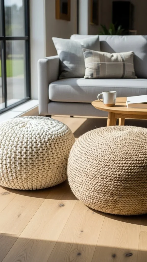 Soft Floor Poufs