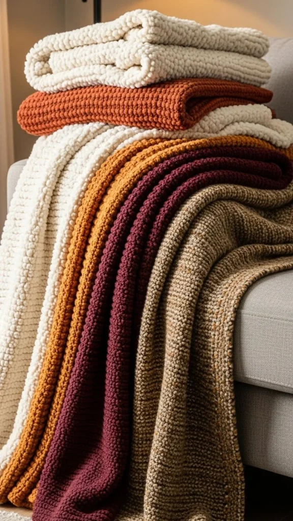 Soft Layered Throw Blankets