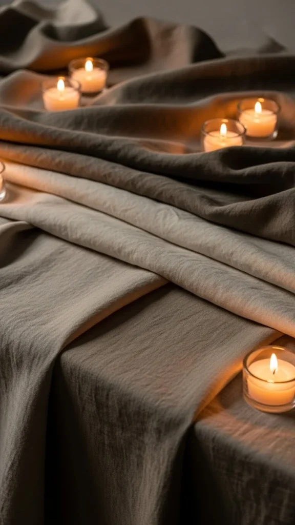 Soft Linen Tablecloth Layers