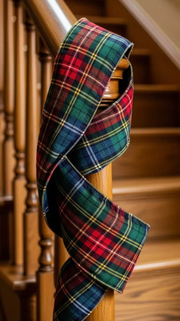 Soft Plaid Ribbon Wrap