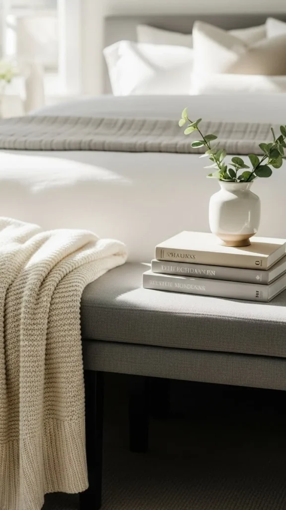 Style a Cozy Bench at the Foot of the Bed