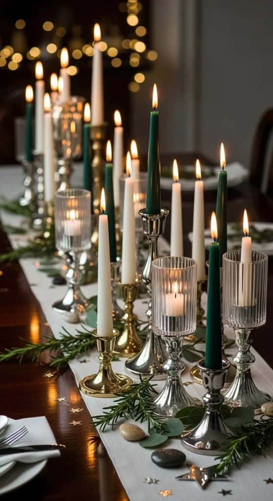 Taper Candles in Mixed Holders