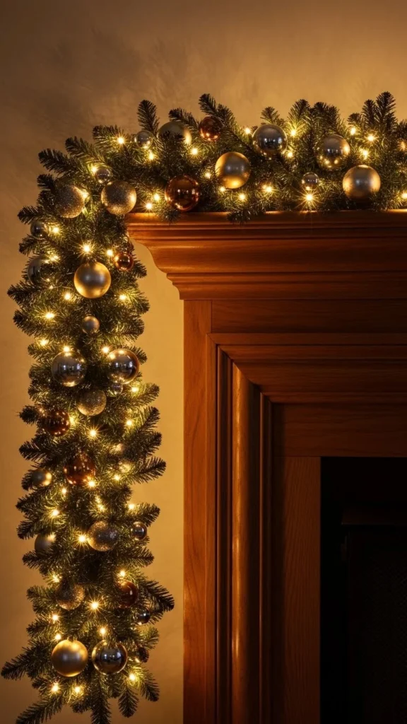 Twinkling Garland Mantel