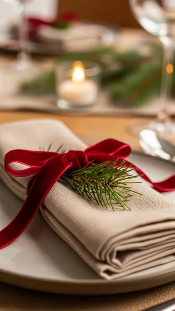 Velvet Ribbon Napkin Wraps