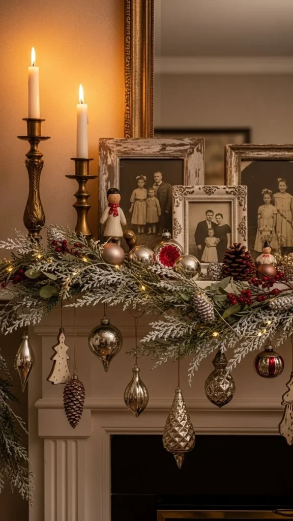 Vintage-Inspired Fireplace Mantel