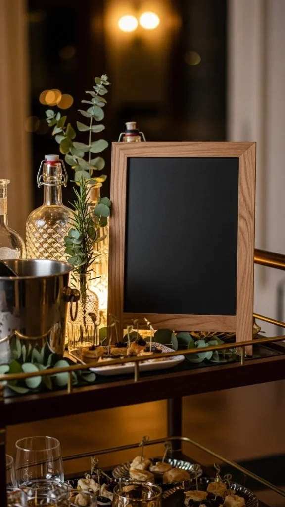 A Mini Chalkboard Sign for a Cute Touch