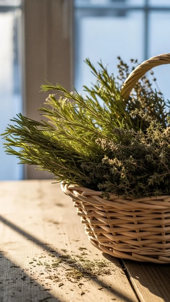 A Small Basket of Dried Herbs