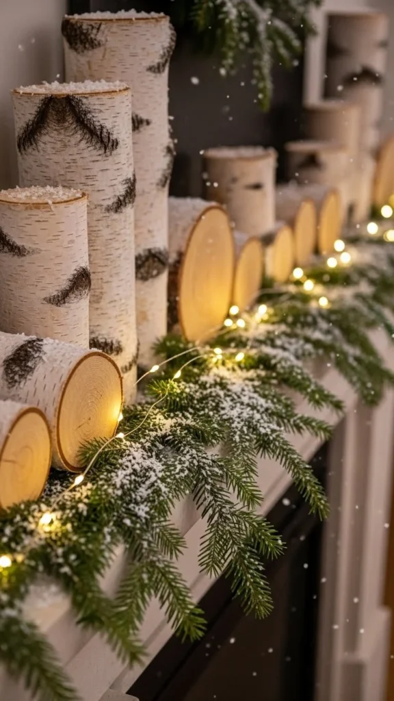 Birch Log Arrangement