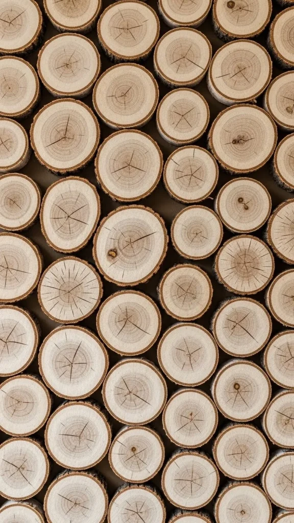 Birch Log Slice Wall Art