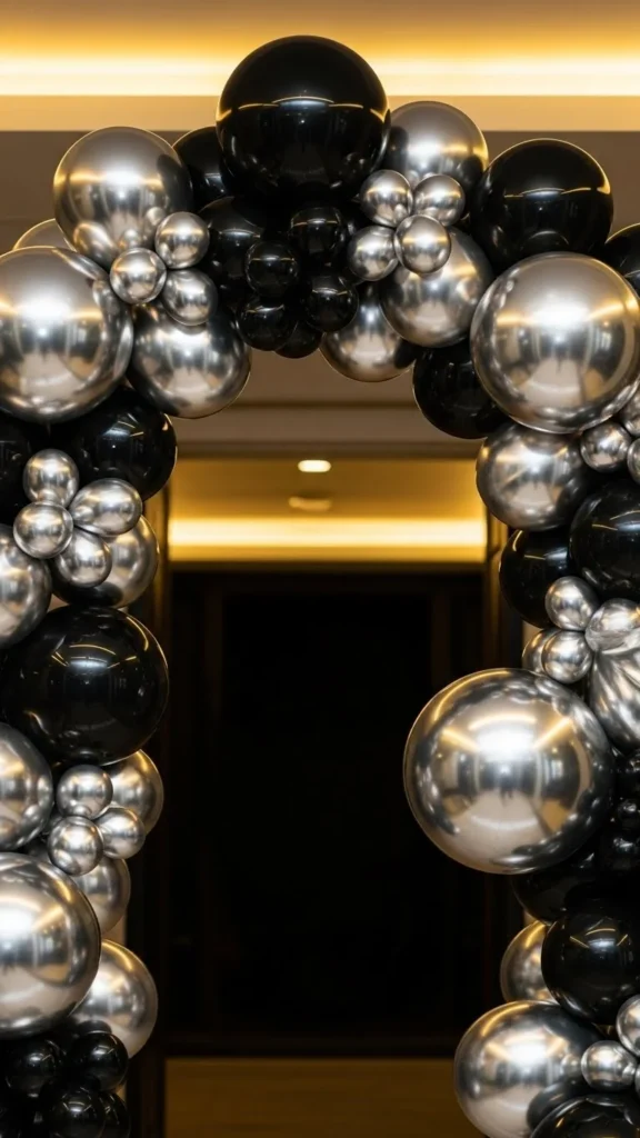 Black & Silver High-Contrast Arch