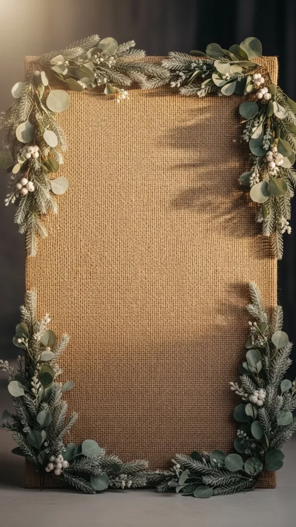 Burlap Christmas Wall Panel