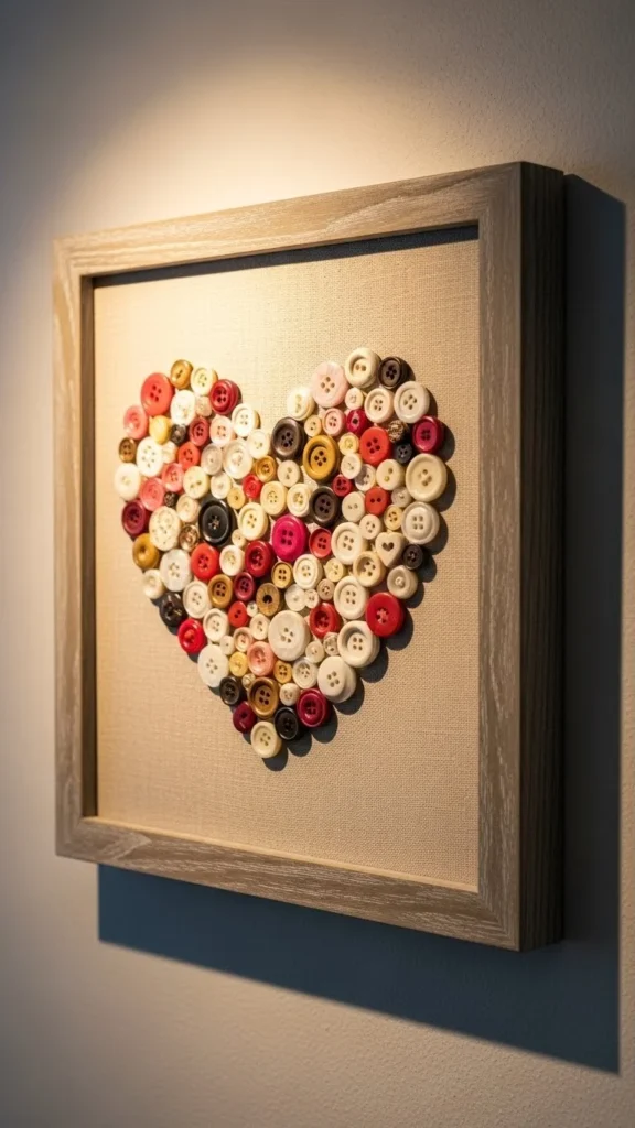 Button Heart Wall Art