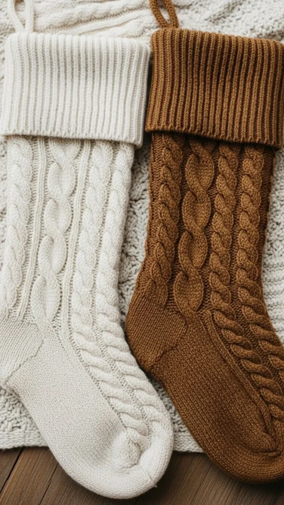 Cable-Knit Sweater Stockings