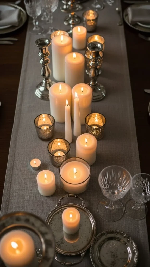 Candle Clusters Down the Center