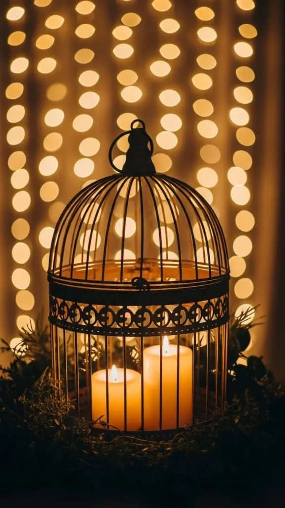 Candle-Filled Birdcage