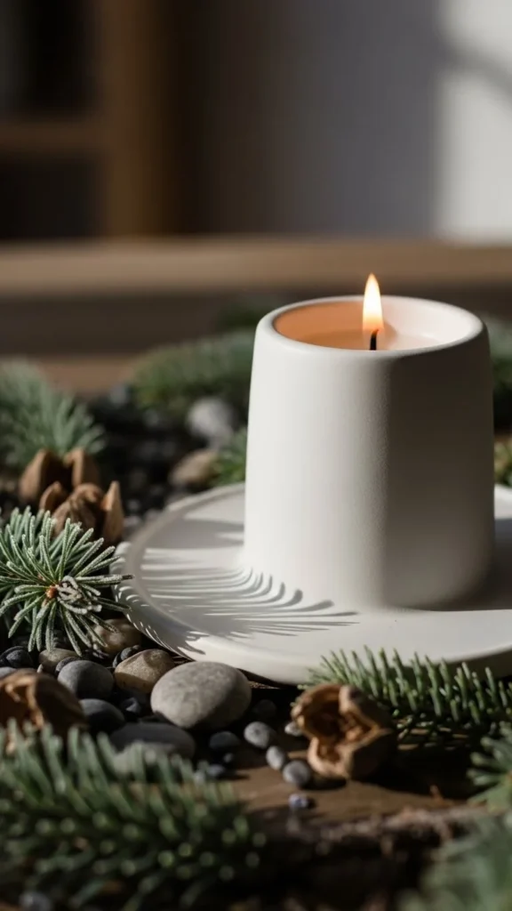 Candle in a Ceramic Holder