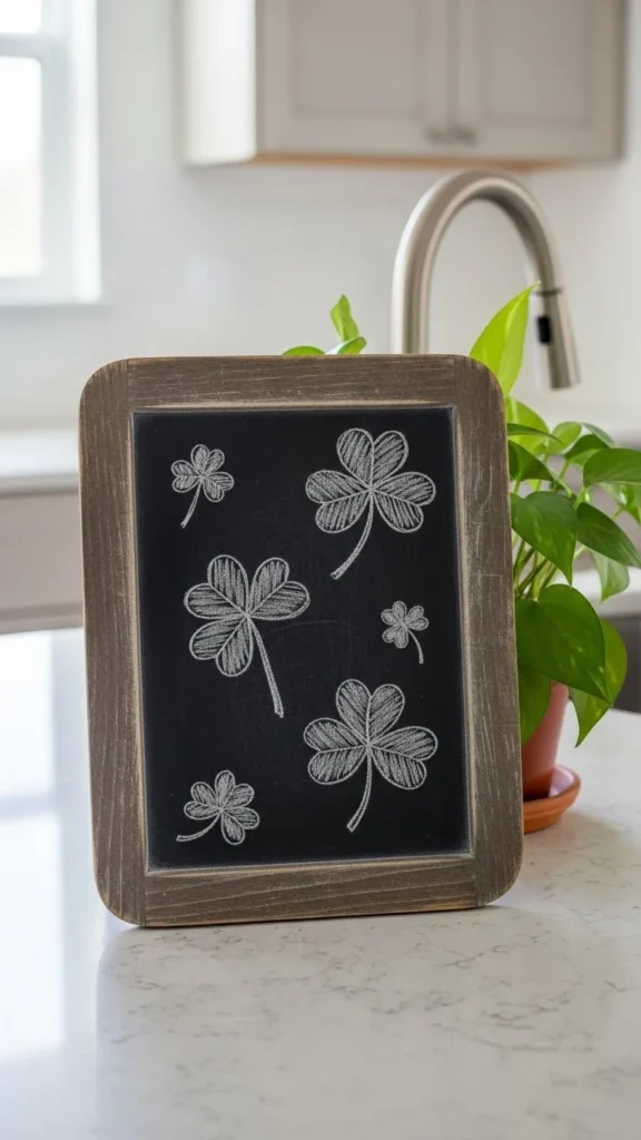 Chalkboard Clover Sketch