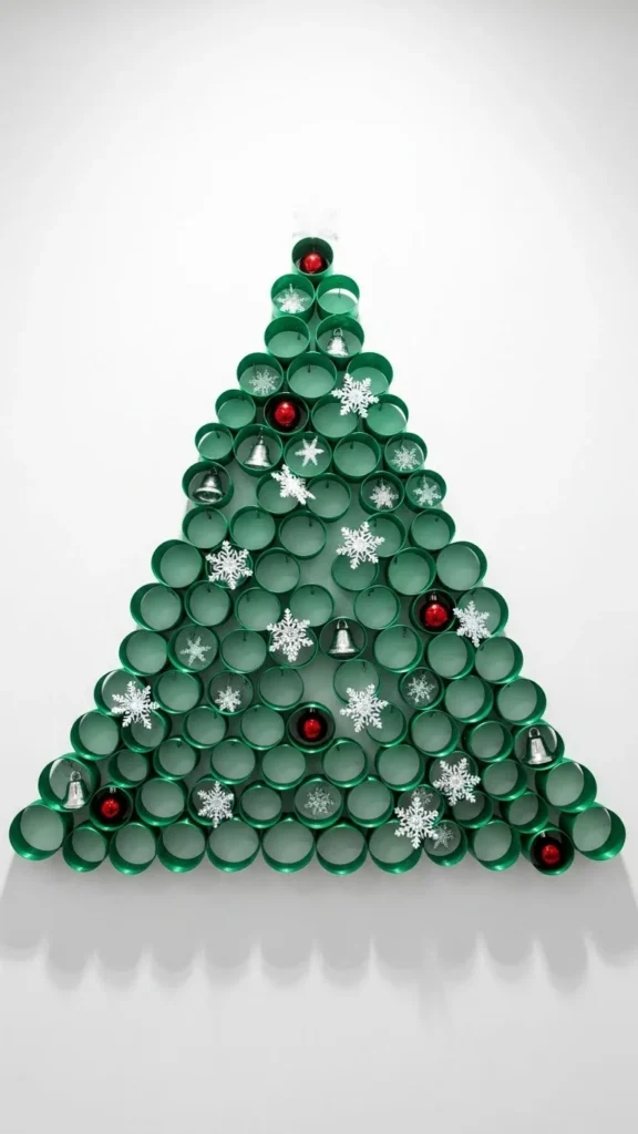 Christmas Ribbon Wall Tree