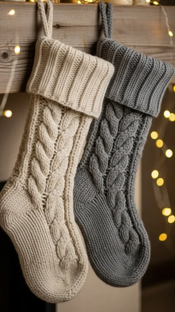 Chunky Knit Stockings for Warm Texture