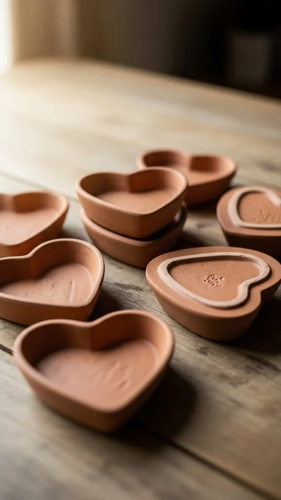 Clay Heart Trinket Dishes