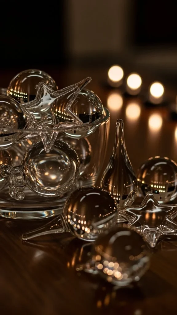 Clear Ornament Bowl Centerpiece