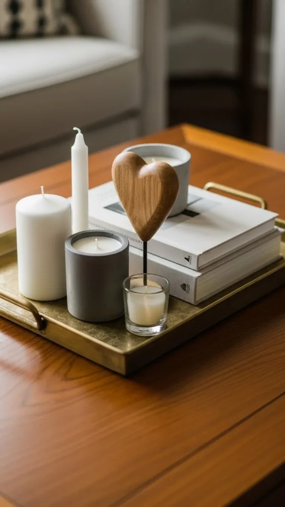 Coffee Table Heart Tray