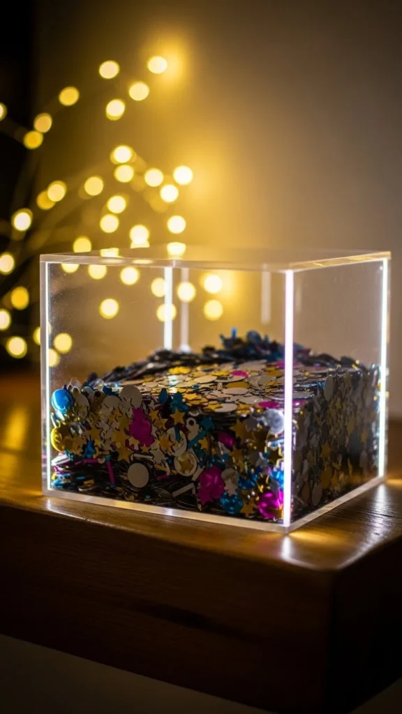 Confetti-Filled Clear Boxes