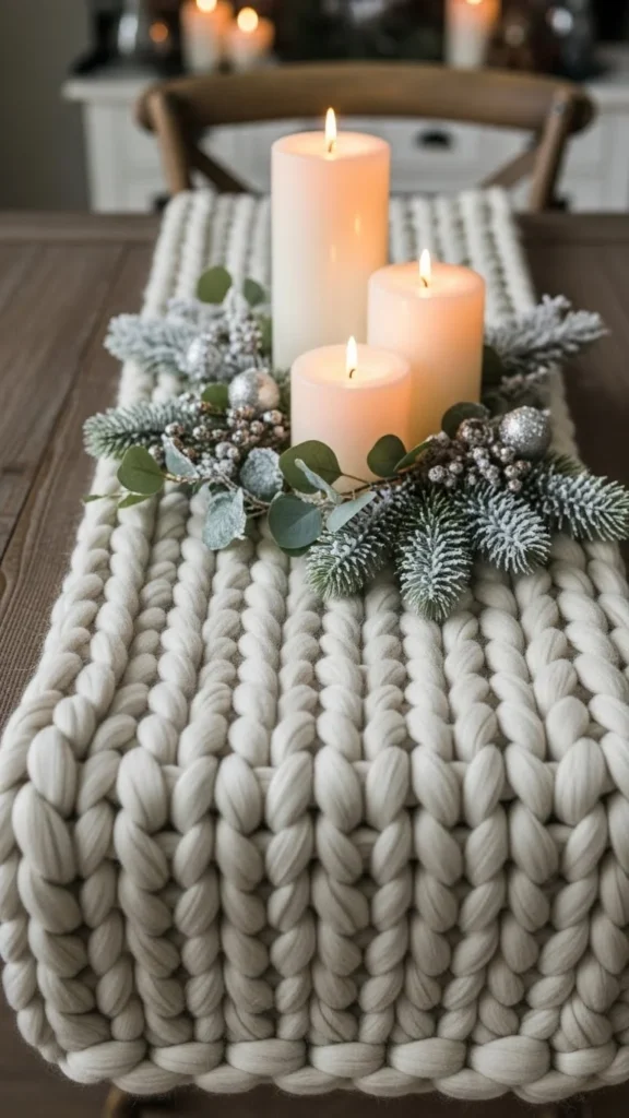 Cozy Knit Table Runner