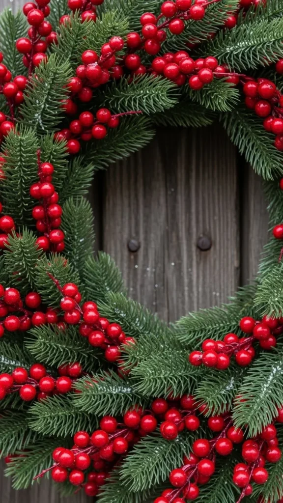 Cranberry & Pine Garland Circle