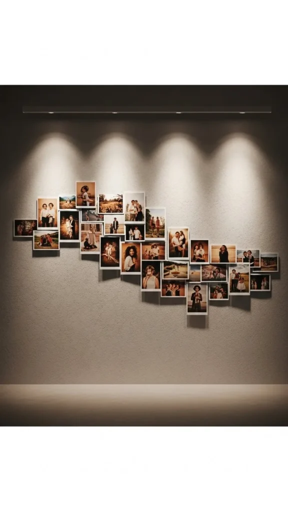Curved Layout Photo Wall