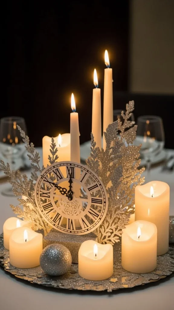 IY Clock-Themed Centerpieces
