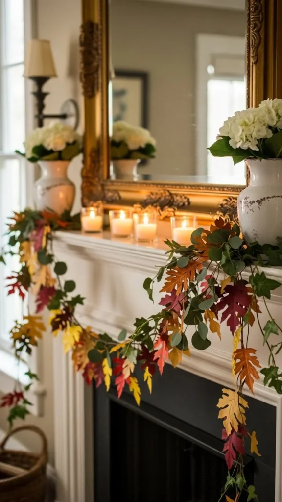 DIY Paper Garland Mantel
