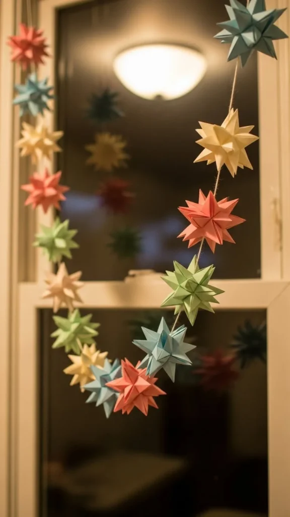 DIY Paper Star Garland