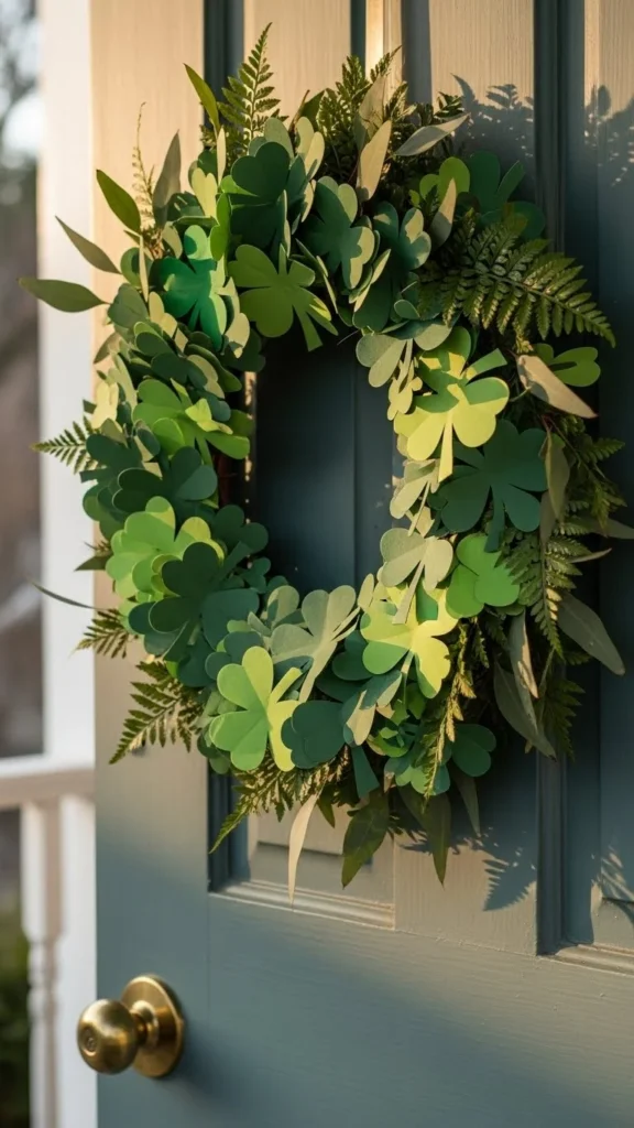 DIY Shamrock Wreath