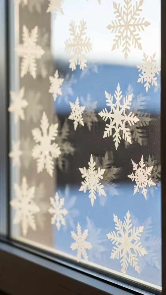 DIY Snowflake Window Decals