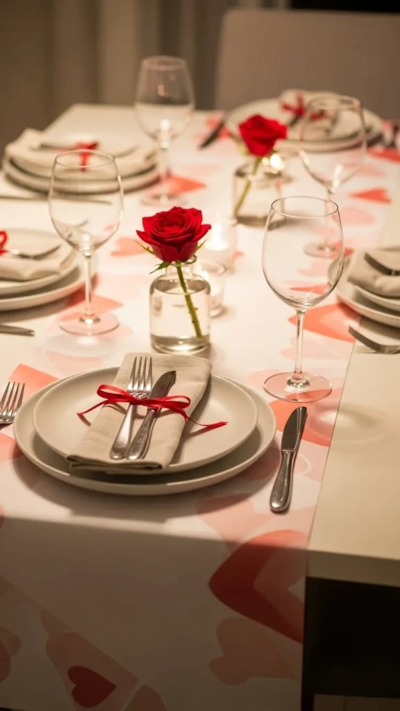 DIY Table Runner from Wrapping Paper