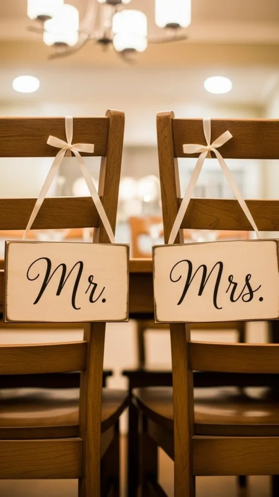Decorative Chair Signs